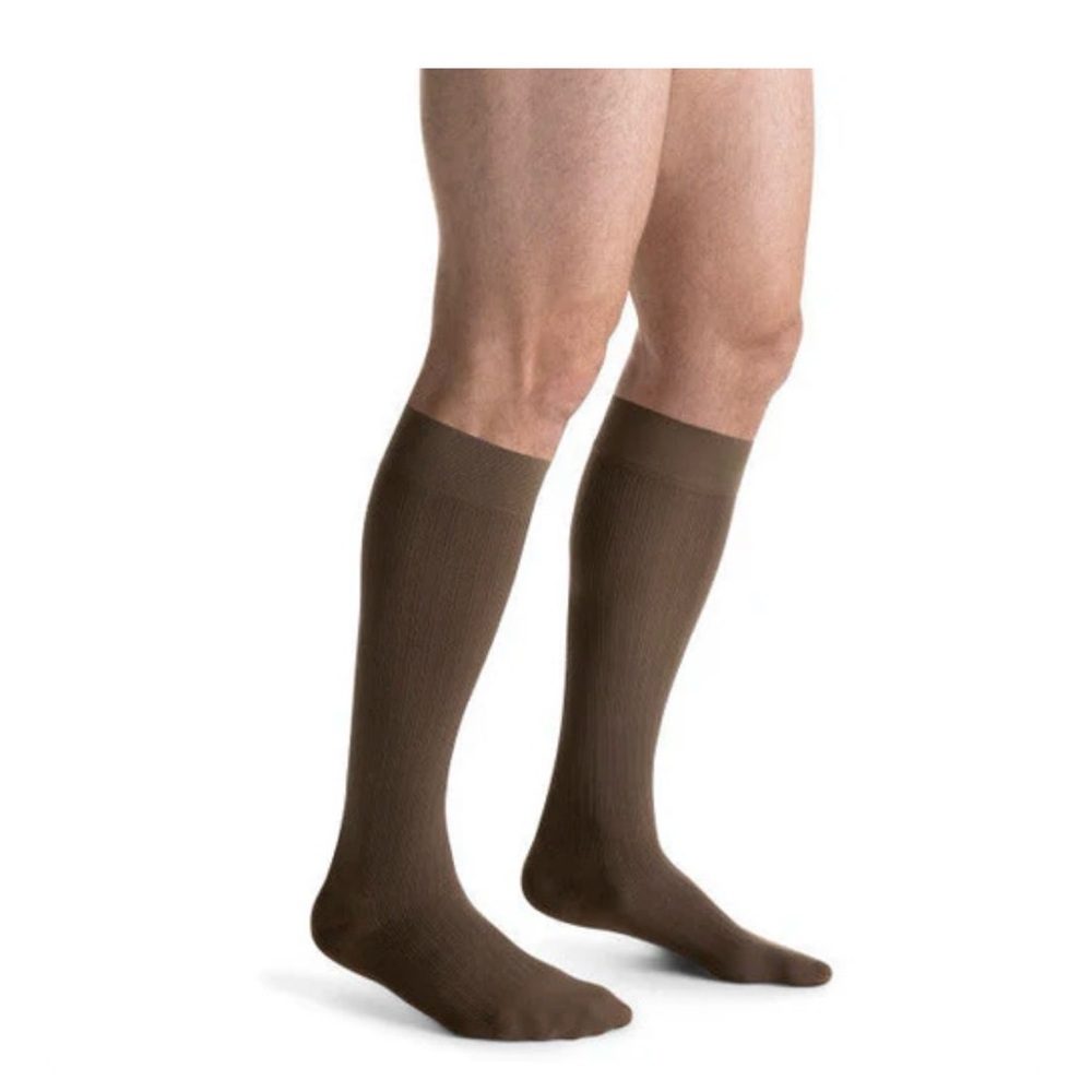 JOBST® forMen Ambition SoftFit Knee High 20-30 mmHg, Size LG and Color Brown